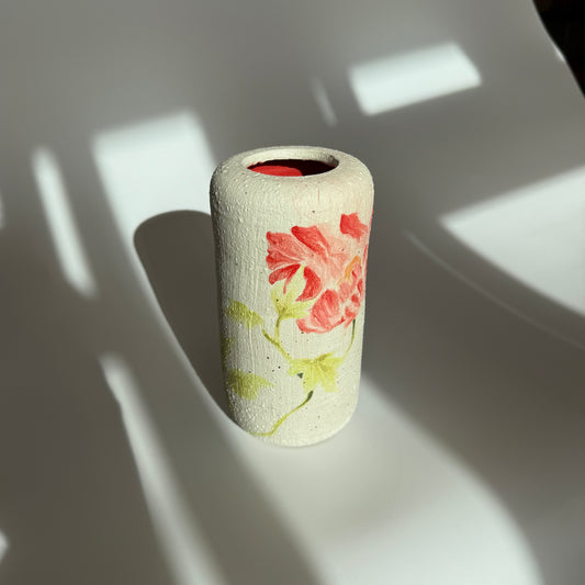 Brushstroke peony vase