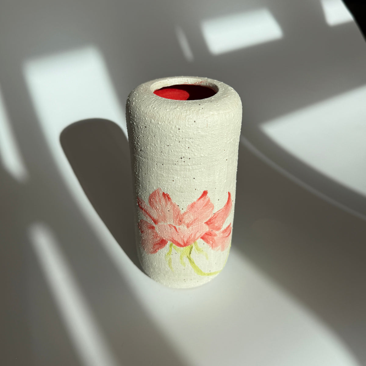 Brushstroke peony vase