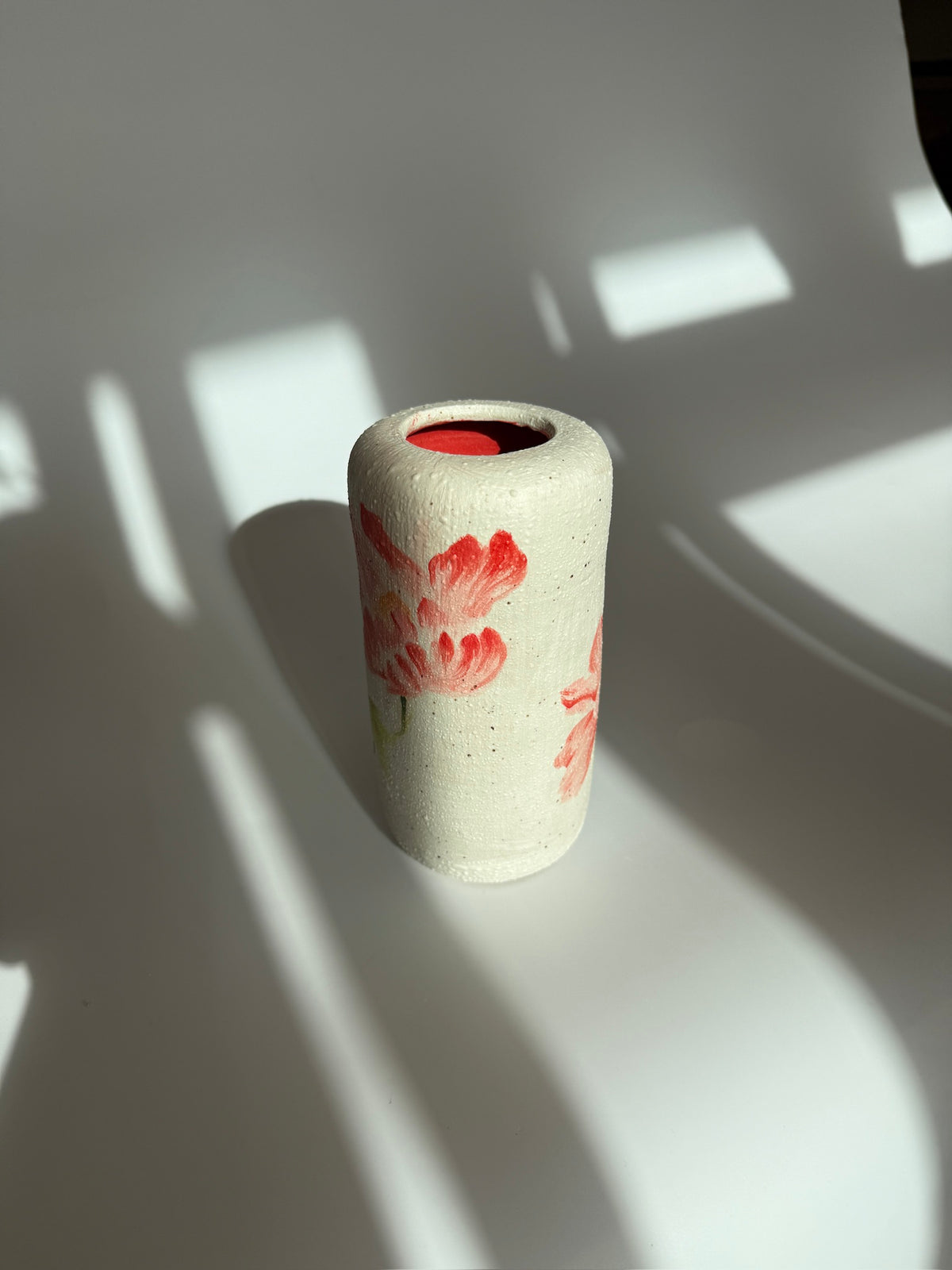 Brushstroke peony vase