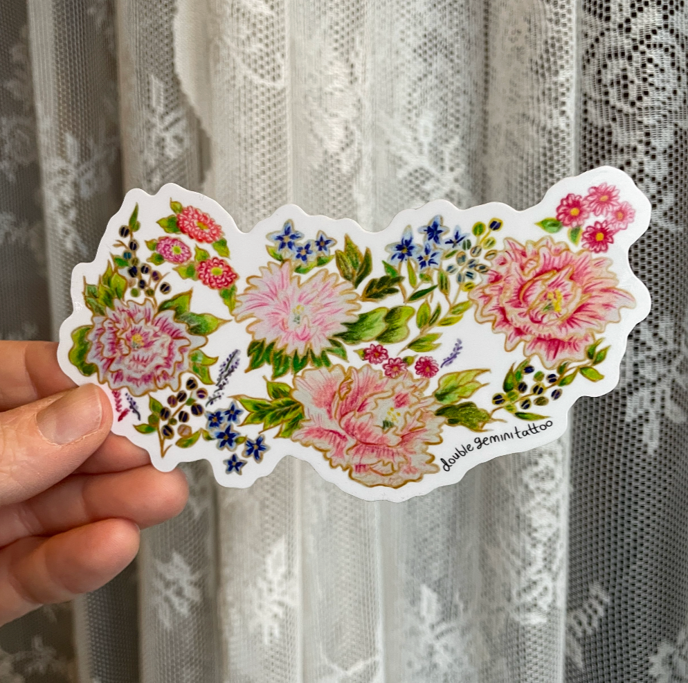 Peony Sticker